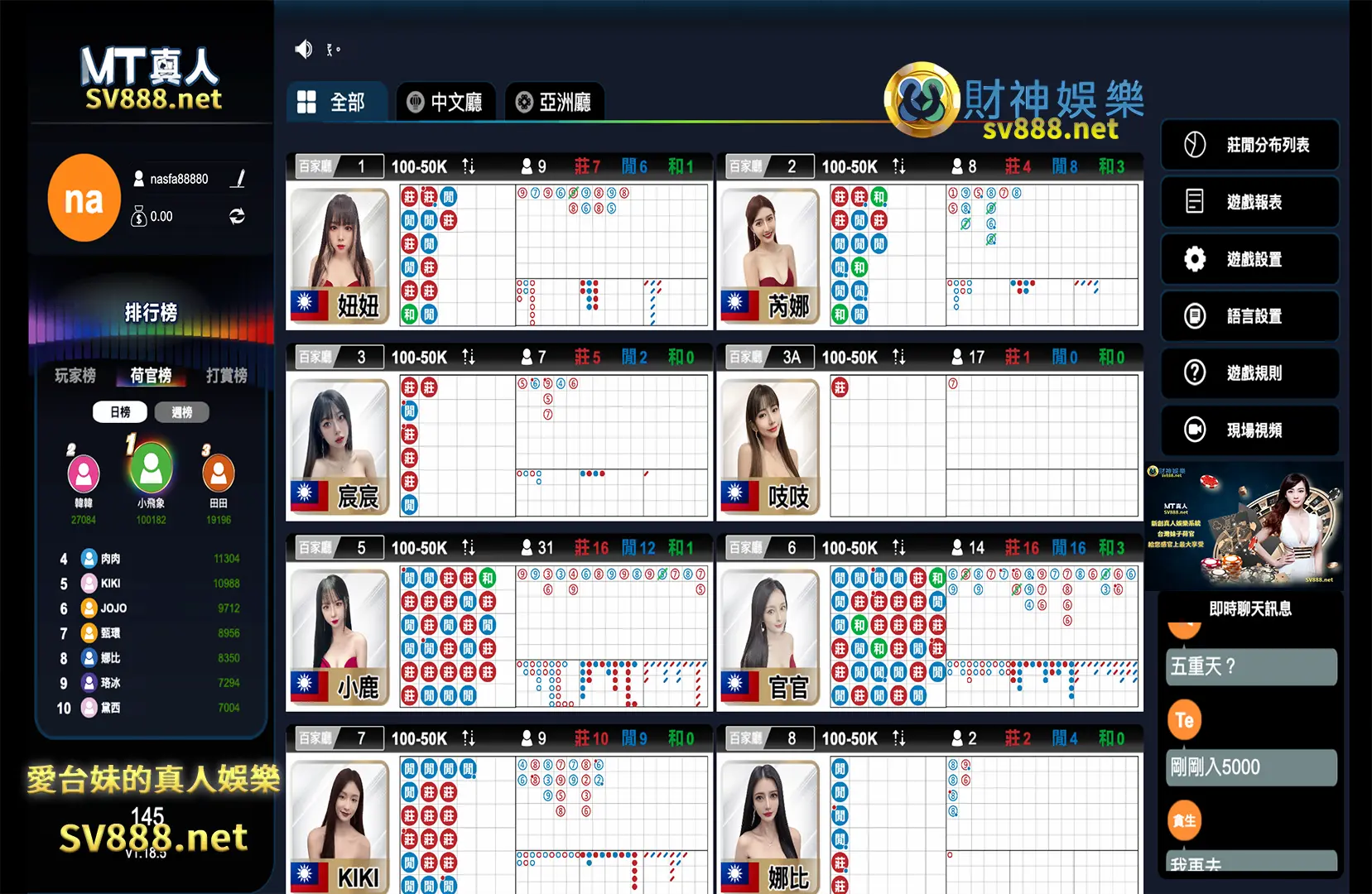 MT真人娛樂百家樂廳遊戲畫面-財神娛樂城 MT真人娛樂百家樂廳遊戲畫面-財神娛樂城